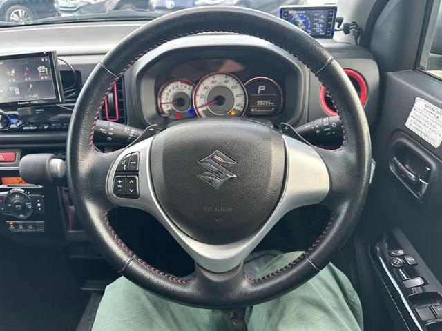 アルトターボRS ベースグレード レーダー探知機 ドラレコ ポータブルナビ 社外オーディオ 衝突軽減装置 運転席シートヒーター HIDヘッドライト スマートキー スペアキー プッシュスタート(26枚目)