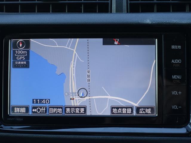 アクア G 純正メモリーナビ バックカメラ フルセグ Bluetooth スマートキー プッシュスタート ステアリングリモコン オートライト 社外アルミ(23枚目)