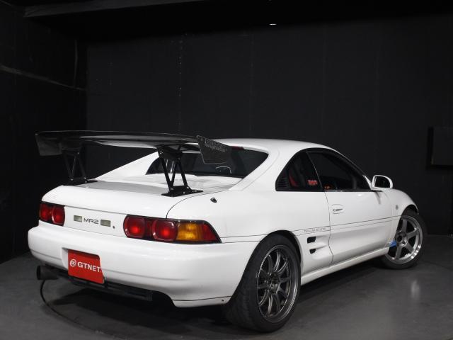 ＭＲ２ ＧＴ－Ｓ　ターボモデル　５速ＭＴ　ＡＲＣエアクリーナーボックス　ジュランタワーバー　ボルテックスＧＴウイング　フジツボマフラー　フロントレイズＬＥ３７Ｔ１７ＡＷ　リアプロドライブＧＣ－０１０Ｇ１８ＡＷ（2枚目）