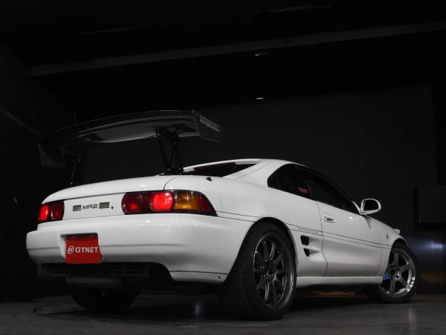 ＭＲ２ ＧＴ－Ｓ　ターボモデル　５速ＭＴ　ＡＲＣエアクリーナーボックス　ジュランタワーバー　ボルテックスＧＴウイング　フジツボマフラー　フロントレイズＬＥ３７Ｔ１７ＡＷ　リアプロドライブＧＣ－０１０Ｇ１８ＡＷ（36枚目）