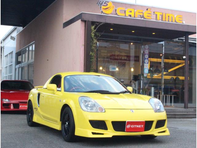 MR-S Sエディション 純正6速MT エンケイPF01前15インチ・後16インチアルミ ブリッツ車高調 社外エアロ 純正CD/MDデッキ リアスポイラー コムテックドラレコHDR360G ETC AC キーレスエントリー(3枚目)