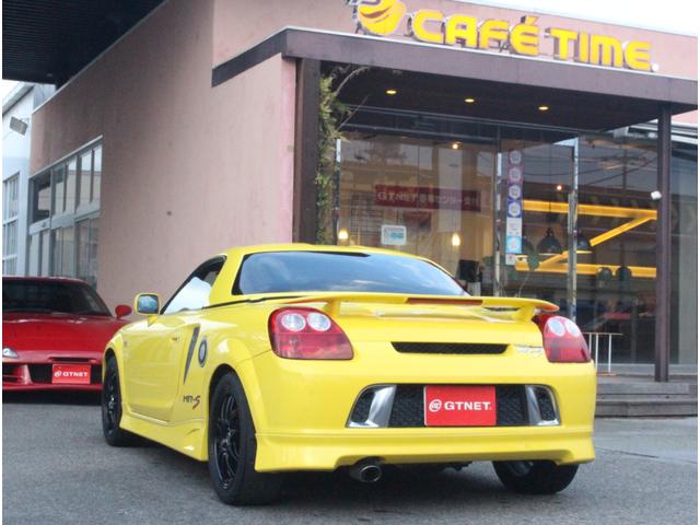 MR-S Sエディション 純正6速MT エンケイPF01前15インチ・後16インチアルミ ブリッツ車高調 社外エアロ 純正CD/MDデッキ リアスポイラー コムテックドラレコHDR360G ETC AC キーレスエントリー(4枚目)