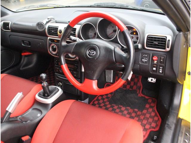 MR-S Sエディション 純正6速MT エンケイPF01前15インチ・後16インチアルミ ブリッツ車高調 社外エアロ 純正CD/MDデッキ リアスポイラー コムテックドラレコHDR360G ETC AC キーレスエントリー(9枚目)