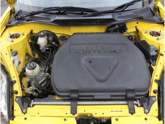 MR-S Sエディション 純正6速MT エンケイPF01前15インチ・後16インチアルミ ブリッツ車高調 社外エアロ 純正CD/MDデッキ リアスポイラー コムテックドラレコHDR360G ETC AC キーレスエントリー(30枚目)