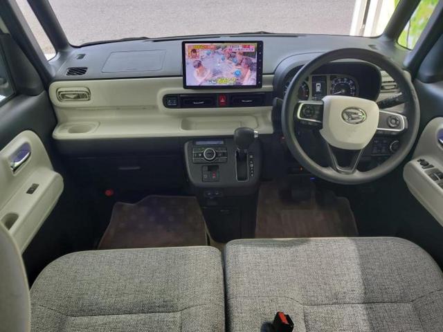 ムーヴキャンバス ストライプスＧターボ　保証書／純正　１０インチ　ナビ／スマートアシスト（トヨタ・ダイハツ）／両側電動スライドドア／シートヒーター　前席／パノラマモニター／車線逸脱防止支援システム　衝突被害軽減システム　全周囲カメラ　禁煙車（35枚目）