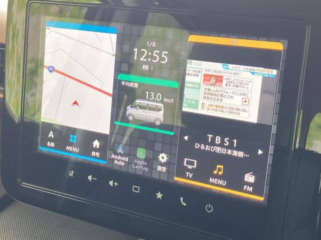 スペーシアカスタム ハイブリッドＸＳターボ　保証書／純正　９インチ　ＳＤナビ／デュアルカメラブレーキサポート（スズキ）／両側電動スライドドア／シートヒーター／全方位モニター用カメラ／車線逸脱防止支援システム／シート　ハーフレザー　全周囲カメラ（9枚目）