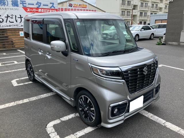 スペーシアカスタム ハイブリッドXSターボ ★安全装置 ★両側電動スライドドア ★全方位モニタ ★運転席シートヒータ ★ETC車載器 ★クルーズコントロール ★純正アルミ ★アイドリングストップ(3枚目)