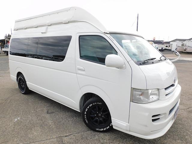 キャンピングカー S&H製 オリジナルキャンパー 2700ccガソリン ポップアップルーフ 窓埋め 9名乗車4名就寝 リアラダー シンク アウターシャワー ツインサブBT 1500Wインバーター(16枚目)