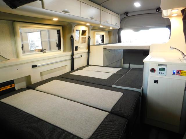 キャンピングカー ナッツRV リーク 2700cc 7名乗車5名就寝 8ナンバーキャンピング登録 シンク 冷蔵庫 FFヒーター 19型テレビ サブバッテリー 外部電源・充電器 400Wインバーター(5枚目)