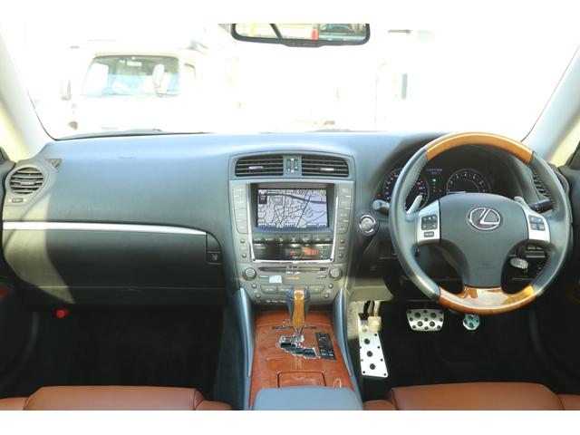 IS250C バージョンL 後期 禁煙車 純正HDDナビTV バックカメラ ETC 茶革エアシート ウッドコンビハンドル パドルシフト 純正18アルミ HIDライト クリアランスソナー(3枚目)