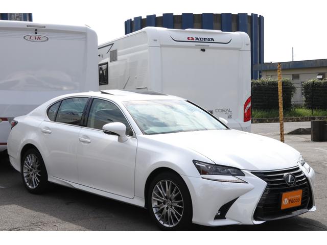 GS200t バージョンL 禁煙車 純正SDナビTV 黒革エアシート サンルーフ PCS LKA BSM 3眼LEDヘッドライト AHS LEDフォグ 純正18アルミ スマートキー ETC2.0 ドライブレコーダー(8枚目)