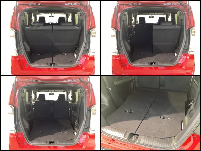 リアシートを倒してしまえばフラットにすることが出来ます☆背もたれを倒すだけの簡単シートアレンジで簡単に広々としたラゲッジスペースに早変わり☆普段使いにもお出かけにも大活躍です☆
