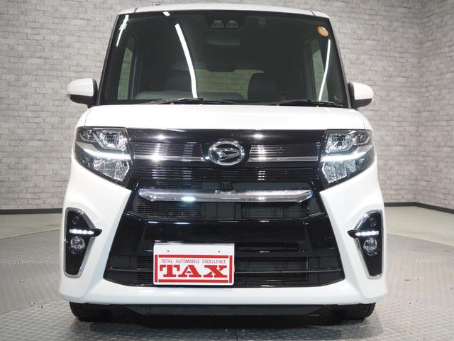タント カスタムX ワンオーナー 禁煙車 スライドドア予約オープン 純正ナビ バックカメラ スマートアシスト パーキングセンサー Aストップ 純正ドラレコ ETC スマートキー2個 ハーフレザーシート 前席シートヒーター LEDヘッドライト フォグ 純正14インチAW(5枚目)
