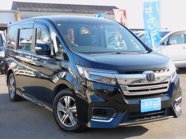 ステップワゴンスパーダ ｅ：ＨＥＶスパーダ　Ｇ・ＥＸ　ホンダセンシング　マルチビュー１０インチモニター　両側パワスラ　クルコン　ＥＴＣ　ＵＳＢ　衝突軽減　シートヒーター　ＤＶＤ再生　フルセグ地デジ　バックカメラ　インテリキー　ＥＴＣ　Ｂｌｕｅｔｏｏｔｈ　ハーフレザー（2枚目）