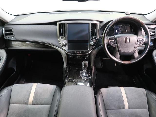 クラウンハイブリッド アスリートＳ　Ｊ－フロンティア　ＳＤナビ　バックカメラ　衝突被害軽減システム　レーダークルーズ　禁煙車　ハーフレザーシート　コーナーセンサー　スマートキー　ＬＥＤヘッド　ビルトインＥＴＣ　オートハイビーム　車線逸脱警報（2枚目）