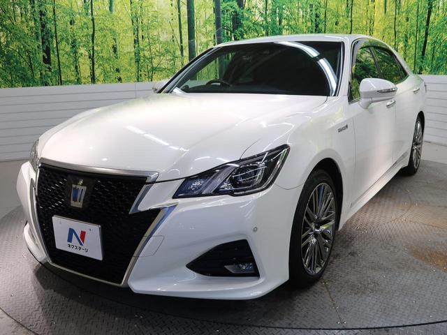 クラウンハイブリッド アスリートＳ　Ｊ－フロンティア　ＳＤナビ　バックカメラ　衝突被害軽減システム　レーダークルーズ　禁煙車　ハーフレザーシート　コーナーセンサー　スマートキー　ＬＥＤヘッド　ビルトインＥＴＣ　オートハイビーム　車線逸脱警報（15枚目）