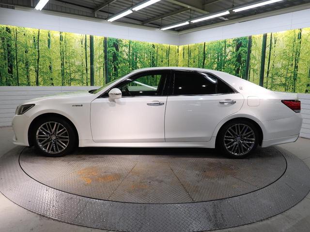 クラウンハイブリッド アスリートＳ　Ｊ－フロンティア　ＳＤナビ　バックカメラ　衝突被害軽減システム　レーダークルーズ　禁煙車　ハーフレザーシート　コーナーセンサー　スマートキー　ＬＥＤヘッド　ビルトインＥＴＣ　オートハイビーム　車線逸脱警報（22枚目）