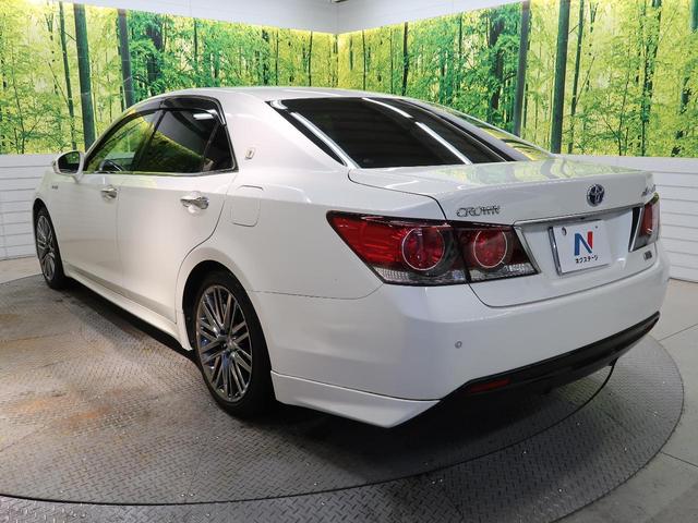 クラウンハイブリッド アスリートＳ　Ｊ－フロンティア　ＳＤナビ　バックカメラ　衝突被害軽減システム　レーダークルーズ　禁煙車　ハーフレザーシート　コーナーセンサー　スマートキー　ＬＥＤヘッド　ビルトインＥＴＣ　オートハイビーム　車線逸脱警報（24枚目）