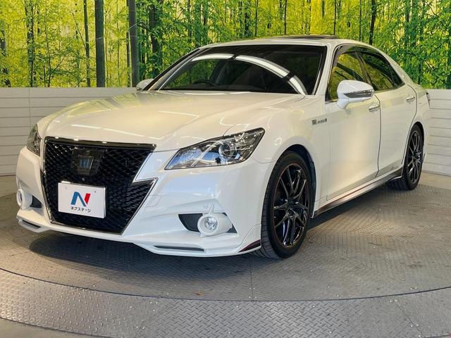 クラウンハイブリッド アスリートＳ　ブラックスタイル　テラロッサ革シート　ムーンルーフ　アドバンスドパッケージ　モデリスタエアロ＆マフラー　ＴＲＤスポルティーボサスペンション　電動リアサンシェード　メーカーＨＤＤナビ　バックカメラ（45枚目）