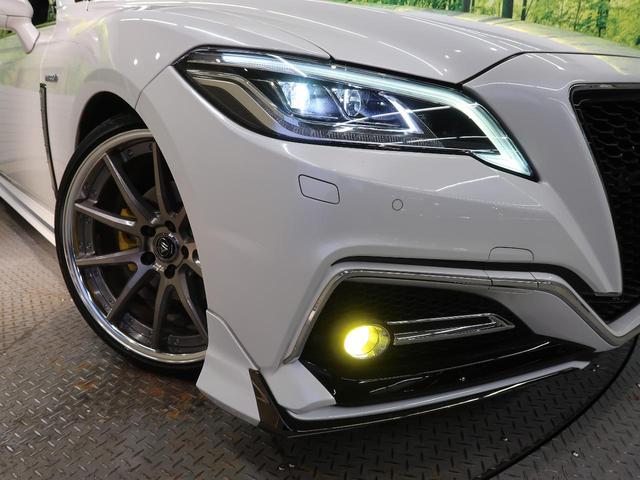 クラウンハイブリッド ＲＳ　ムーンルーフ　モデリスタエアロ　白革シート　ブラインドスポットモニター　３眼ＬＥＤヘッド　ＶＥＲＺ製２０インチアルミ　シートベンチレーション　ＲＳ－Ｒ製ダウンサス　セーフティセンス　メーカーナビ（12枚目）