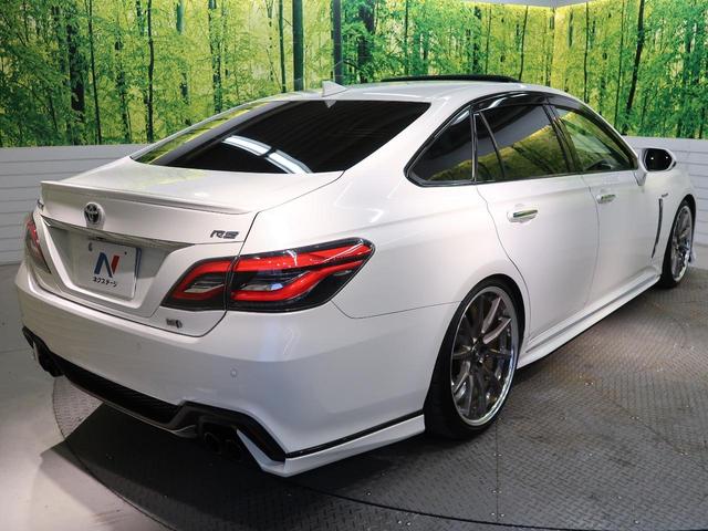 クラウンハイブリッド ＲＳ　ムーンルーフ　モデリスタエアロ　白革シート　ブラインドスポットモニター　３眼ＬＥＤヘッド　ＶＥＲＺ製２０インチアルミ　シートベンチレーション　ＲＳ－Ｒ製ダウンサス　セーフティセンス　メーカーナビ（17枚目）