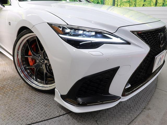ＬＳ ＬＳ５００　Ｆスポーツ　後期　ＴＲＤエアロ　マークレビンソン　ムーンルーフ　オレンジキャリパー　エイムゲイン２２インチアルミ　赤革／ウルトラスエードコンビシート　エアサス　メーカー１２．３インチディスプレイオーディオ（13枚目）