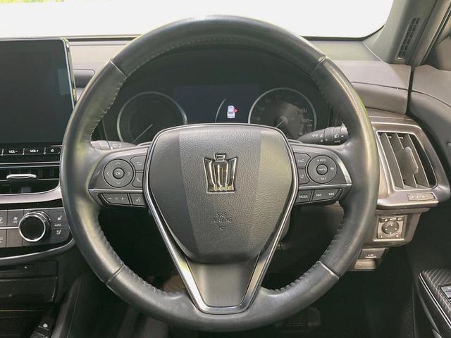 クラウンハイブリッド RSアドバンス サンルーフ エアロ SDナビ 全周囲カメラ 衝突被害軽減システム レーダークルーズ レザーシート 前席シートエアコン コーナーセンサー スマートキー LEDヘッド ETC2.0 純正18インチアルミ(24枚目)