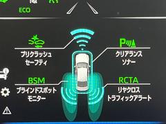 【プリクラッシュセーフティ】前方の車両等を検知し、衝突しそうな時は警報で注意を促し、ブレーキを踏む力をサポート。ブレーキを踏めなかった場合は衝突被害軽減ブレーキが作動、衝突回避をサポートします。 7