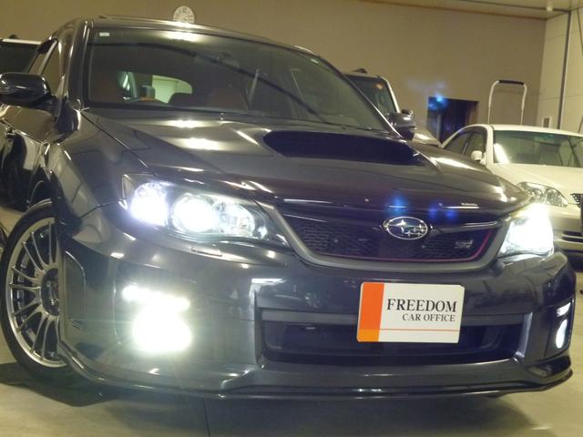 インプレッサ WRX STI Aライン STI4本出し パドルシフト付5AT プッシュスタート/スマートキー2本 パワー機能付オレンジレザーシート チルト/スライド機能付サンルーフ フルセグTV 走行中視聴 純正18インチアルミ カーボンパーツ(40枚目)