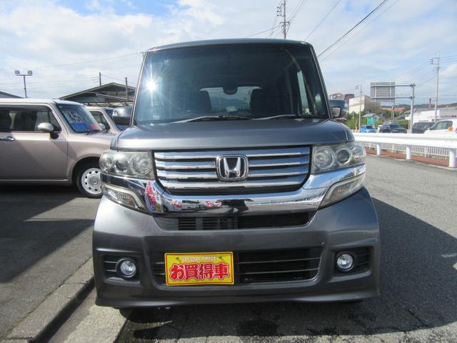 Ｎ－ＢＯＸカスタム Ｇ・Ｌパッケージ　修復無　検Ｒ９年１０月　スマートキー２個・プッシュスタート・ＨＩＤ・フロントフォグ・フルフラットシート・チップアップシート・ＥＴＣ・ワンセグ・ＣＤ・ＤＶＤ・ナビ・左パワスラ・アルミホール・アイストップ（8枚目）