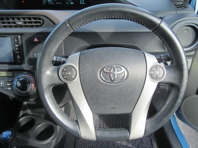 アクア G エコモード/EVモード・ナビ・TV・バックカメラ・スマートキー・プッシュスタート・ETC・オートエアコン・シートヒーター・ステアリングスイッチ・ウィンカーミラー(19枚目)