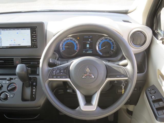 eKワゴン M バックカメラ ナビ TV クリアランスソナー レーンアシスト 衝突被害軽減システム オートライト キーレスエントリー アイドリングストップ 電動格納ミラー シートヒーター ベンチシート CVT(3枚目)