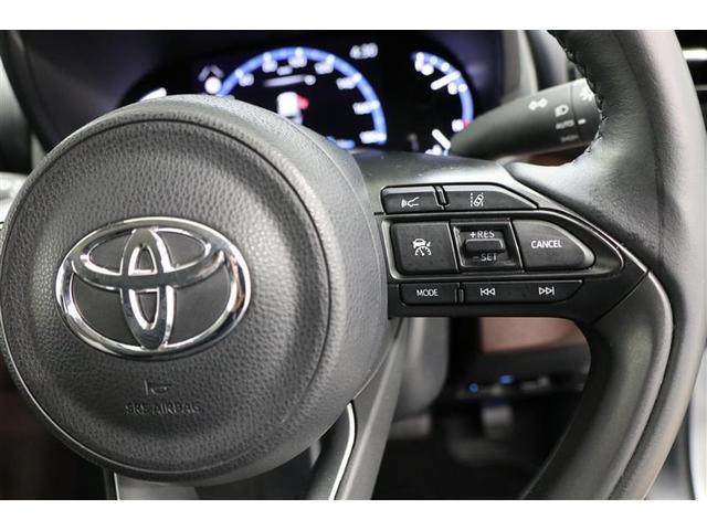 ヤリスクロス ハイブリッドZ メモリーナビ ETC バックカメラ ハーフレザーシート アルミホイール オートクルーズコントロール 100V電源 衝突防止システム スマートキー パワーシート 記録簿 エアコン パワーステアリング(10枚目)