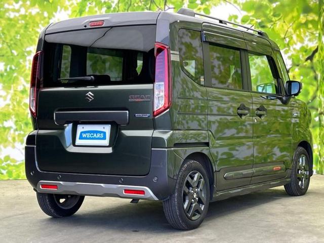 スペーシアギア ハイブリッドＸＺターボ　純正　９インチ　メモリーナビ／セーフティサポート（スズキ）／両側電動スライドドア／シートヒーター　前席／全方位モニター用カメラ／車線逸脱防止支援システム／ヘッドランプ　ＬＥＤ　衝突被害軽減システム（3枚目）