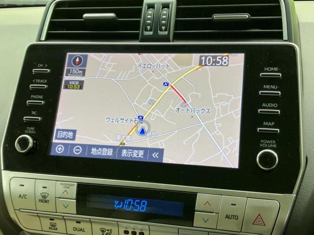 ランドクルーザープラド ４ＷＤ　ＴＸ　Ｌパッケージ　新品タイヤ／サンルーフ／ディスプレイオーディオ＋ナビ９インチ／トヨタセーフティセンス／シートヒーター　前席／パノラミックビューモニター／車線逸脱防止支援システム／シート　ハーフレザー　全周囲カメラ（9枚目）