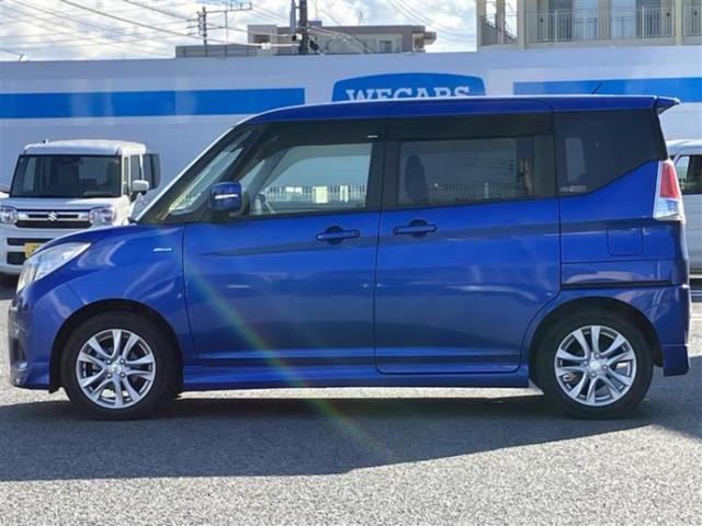 ソリオ ハイブリッドＭＺ　新品タイヤ／社外　８インチ　ＳＤナビ／デュアルカメラブレーキサポート（スズキ）／両側電動スライドドア／シートヒーター　運転席／車線逸脱防止支援システム／ヘッドランプ　ＨＩＤ　バックカメラ　ワンオーナー（2枚目）