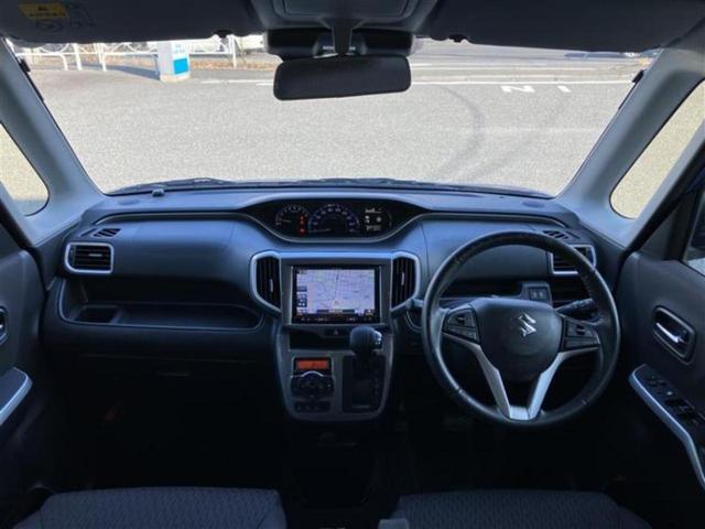 ソリオ ハイブリッドＭＺ　新品タイヤ／社外　８インチ　ＳＤナビ／デュアルカメラブレーキサポート（スズキ）／両側電動スライドドア／シートヒーター　運転席／車線逸脱防止支援システム／ヘッドランプ　ＨＩＤ　バックカメラ　ワンオーナー（4枚目）