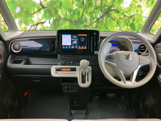 ワゴンＲスマイル ハイブリッドＸ　保証書／純正　９インチ　メモリーナビ／セーフティサポート（スズキ）／両側電動スライドドア／シートヒーター　運転席／全方位モニター用カメラ／車線逸脱防止支援システム／ヘッドランプ　ＬＥＤ　全周囲カメラ（4枚目）