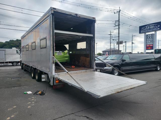 スーパーグレート 　バイク積載車　積載９０００ｋｇ　７速マニュアル　ターボ　油圧ゲート　２段式　排ガス適合　車検１年（30枚目）