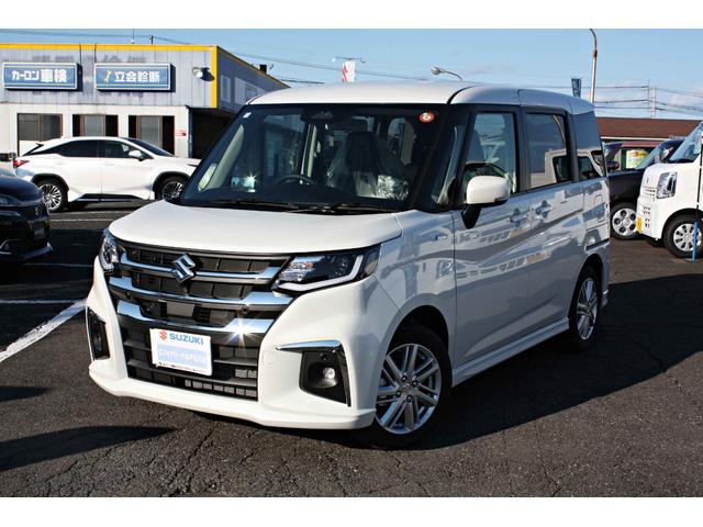 ソリオ ハイブリッドＭＺ　衝突被害軽減ブレーキ　後席両側パワースライドドア　ＬＥＤヘッドライト＆フォグランプ　運転席・助手席シートヒーター　追従機能付きクルーズコントロール　ステアリングオーディオスイッチ　サーキュレーター（48枚目）