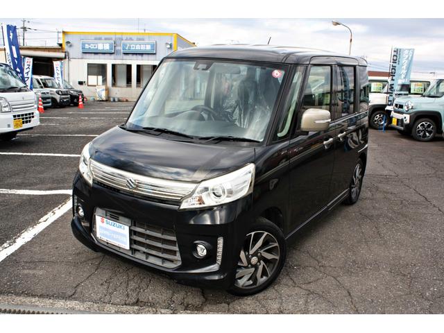 スペーシアカスタム Jスタイル ナビ(TV CD)Bカメラ 両側パワスラ ディスチャージヘッドライト 運転席&助手席シートヒーター スマートキー(スペア有)ステアリングオーディオスイッチ フルオートエアコン レーダーブレーキサポート(44枚目)