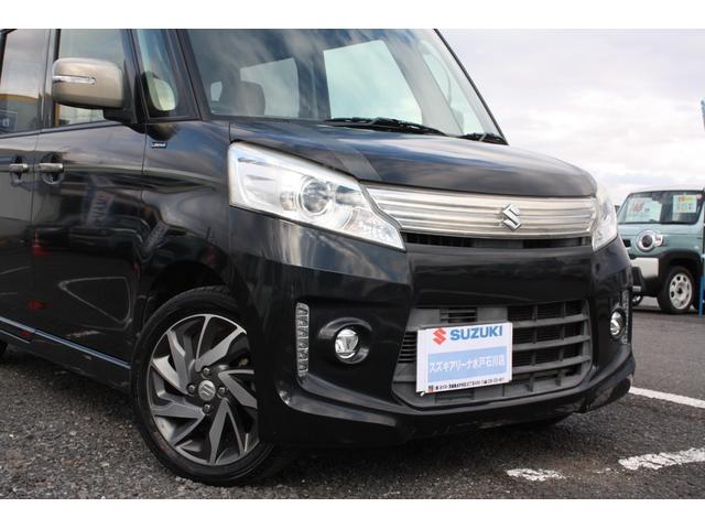 スペーシアカスタム Jスタイル ナビ(TV CD)Bカメラ 両側パワスラ ディスチャージヘッドライト 運転席&助手席シートヒーター スマートキー(スペア有)ステアリングオーディオスイッチ フルオートエアコン レーダーブレーキサポート(57枚目)