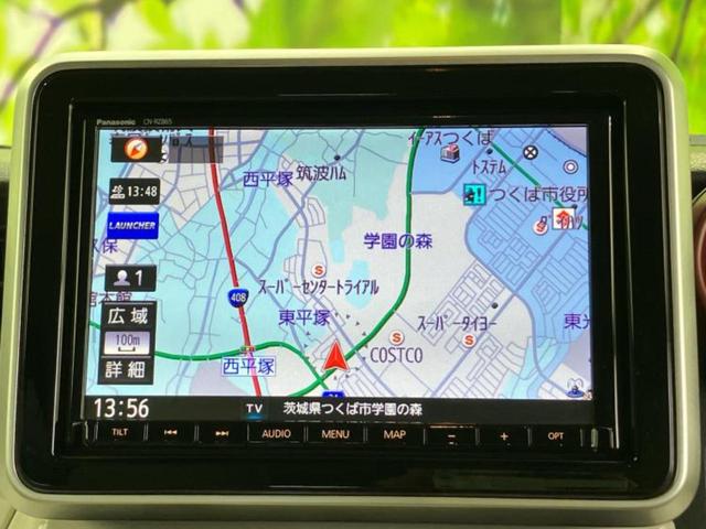 スペーシア ハイブリッドＸ　新品タイヤ／純正　８インチ　メモリーナビ／セーフティサポート（スズキ）／両側電動スライドドア／シートヒーター　前席／全方位モニター／車線逸脱防止支援システム／ＥＢＤ付ＡＢＳ／横滑り防止装置（9枚目）