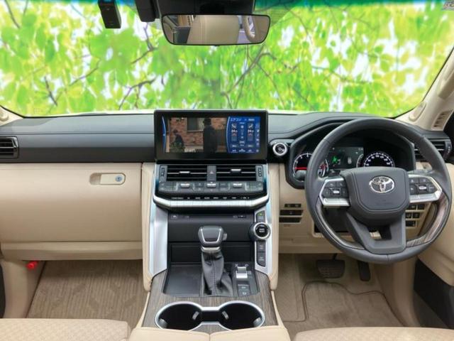 ランドクルーザー ４ＷＤ　ＺＸ　サンルーフ／純正エアロ／ＪＢＬ／保証書／純正　１２．３インチ　メモリーナビ／フリップダウンモニター／トヨタセーフティセンス／エアーシート　全席／パノラミックビューモニター／車線逸脱防止支援システム（4枚目）