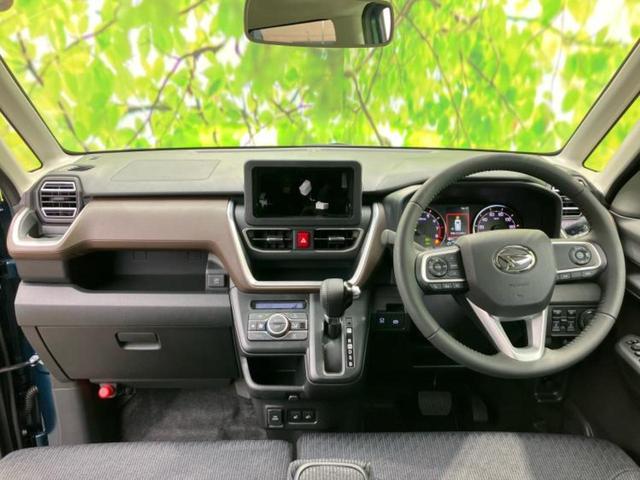 ムーヴ ＲＳ　保証書／スマートアシスト（トヨタ・ダイハツ）／両側電動スライドドア／パノラマモニター／車線逸脱防止支援システム／登録済未使用車／ヘッドランプ　ＬＥＤ／ＵＳＢジャック／横滑り防止装置　ターボ　禁煙車（4枚目）