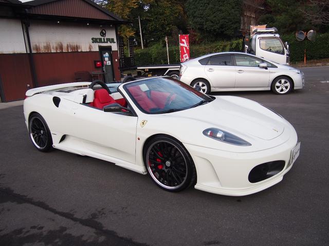 Ｆ４３０スパイダー Ｆ１　ＨＡＭＡＮＮフルエアロＷＯＲＫ２０ＡＷ車高調Ｊ－ＷＯＬＦ可変マフラーイノテックエキマニＣＯＲＮＥＳ正規ディーラー車スクーデリアカーボンミラーロッソレザー＆幌＆キャリパーナビＢカメラカーボンインテリア（44枚目）