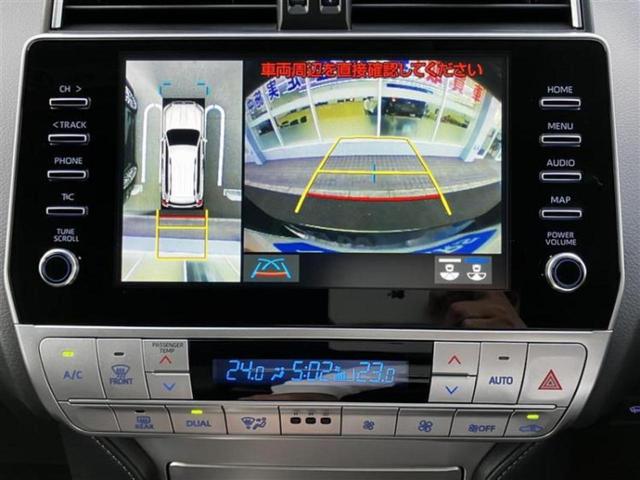 ランドクルーザープラド ４ＷＤ　ＴＸ　Ｌパッケージマットブラックエディション　保証書／純正　ＳＤナビ／衝突安全装置／シートヒーター／パノラミックビューモニター／車線逸脱防止支援システム／シート　フルレザー／パーキングアシスト　バックガイド／ドライブレコーダー　社外　革シート（10枚目）