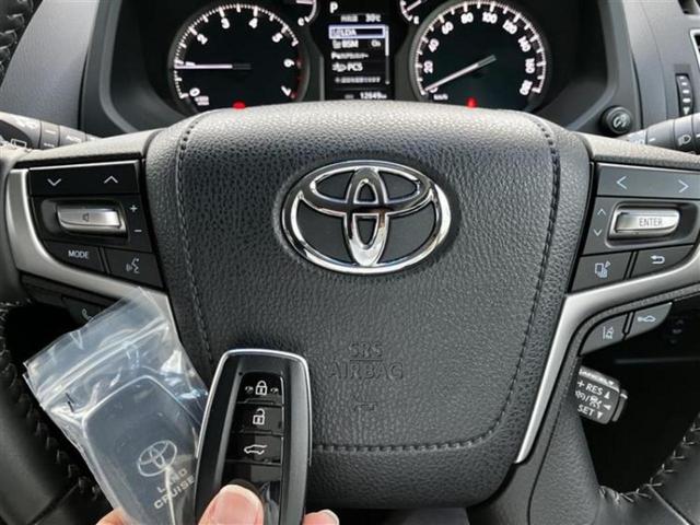 ランドクルーザープラド ４ＷＤ　ＴＸ　Ｌパッケージマットブラックエディション　保証書／純正　ＳＤナビ／衝突安全装置／シートヒーター／パノラミックビューモニター／車線逸脱防止支援システム／シート　フルレザー／パーキングアシスト　バックガイド／ドライブレコーダー　社外　革シート（13枚目）
