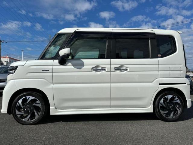 スペーシアカスタム ハイブリッドXS 新品タイヤ/保証書/純正 9インチ SDナビ/セーフティサポート(スズキ)/両側電動スライドドア/シートヒーター 前席/全方位モニター用カメラ/車線逸脱防止支援システム/シート ハーフレザー 禁煙車(2枚目)