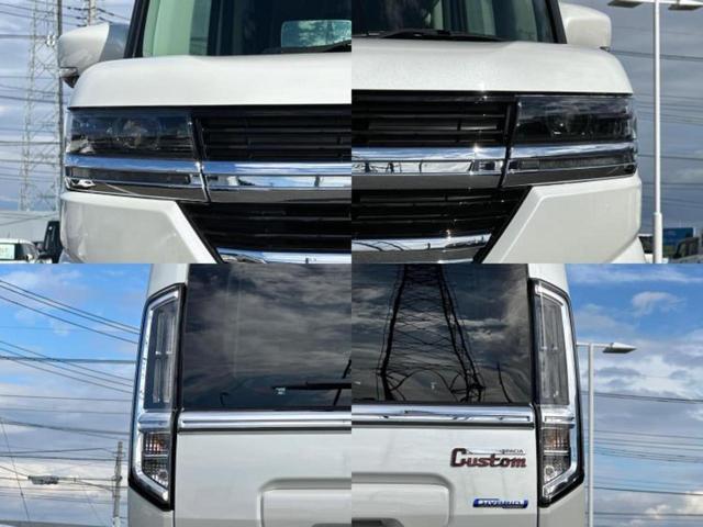 スペーシアカスタム ハイブリッドXS 新品タイヤ/保証書/純正 9インチ SDナビ/セーフティサポート(スズキ)/両側電動スライドドア/シートヒーター 前席/全方位モニター用カメラ/車線逸脱防止支援システム/シート ハーフレザー 禁煙車(61枚目)